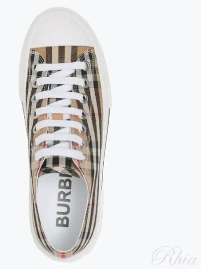 Vintage Check Cotton Sneakers Archive Beige - BURBERRY - BALAAN 2