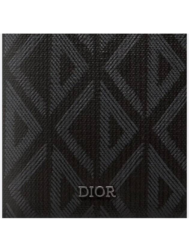 CD Diamond Canvas Compact Vertical Card Wallet Black - DIOR - BALAAN 6