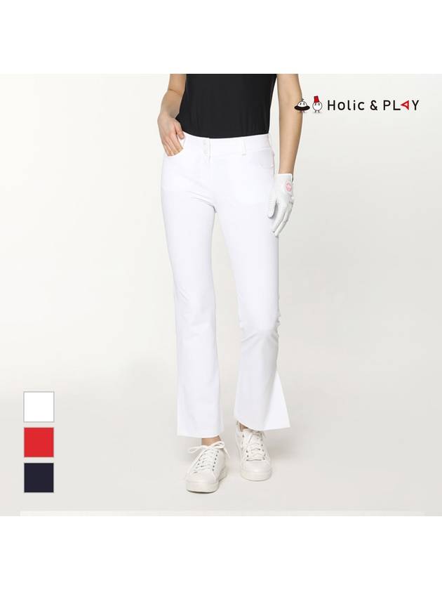 obi color combination hem slit bootcut pantsHE2WPT004 - HOLIC&PLAY - BALAAN 3