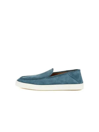 Men s Lace Suede Slip Ons Blue Green 270265 - GIORGIO ARMANI - BALAAN 1