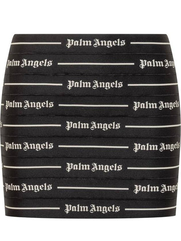 Palm Angels Class Logo Mini Skirt - PALM ANGELS - BALAAN 1