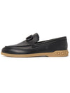 V Logo Leather Loafers Black - VALENTINO - BALAAN 5