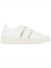 Rockstud Untitled Open Low Top Sneakers White - VALENTINO - BALAAN 2