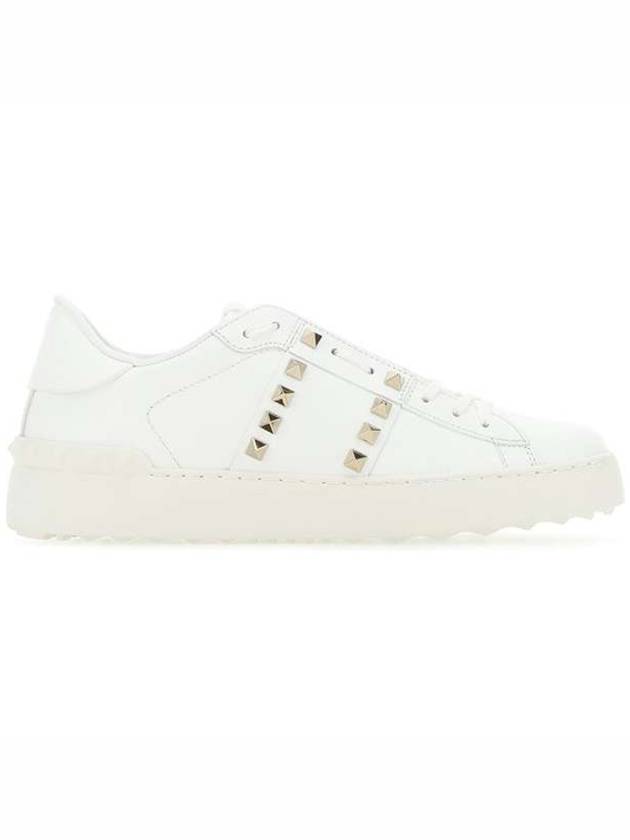 Rockstud Untitled Open Low Top Sneakers White - VALENTINO - BALAAN 2