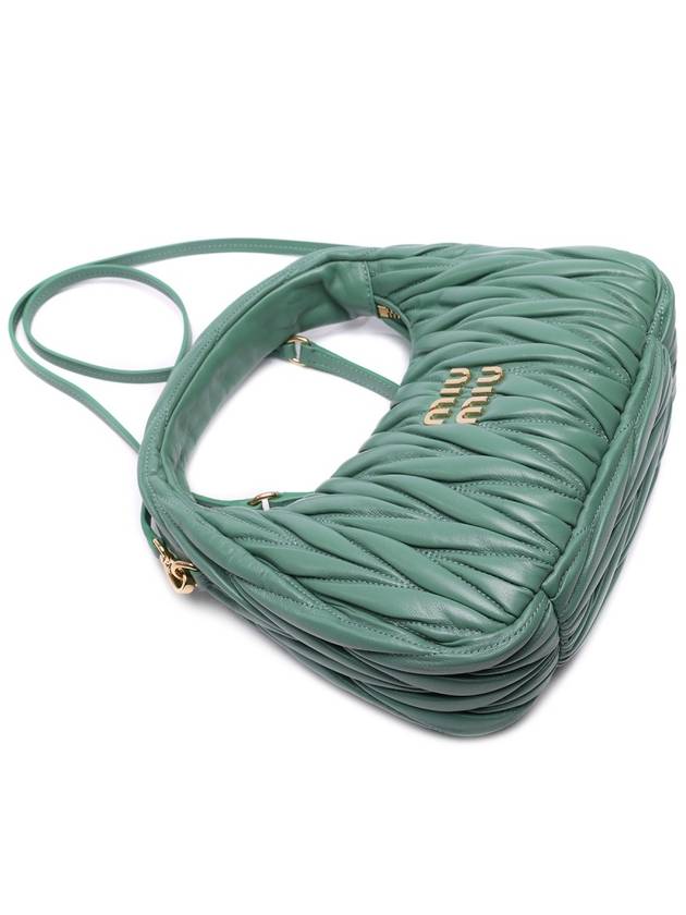 Wander Materasse Nappa Leather Mini Hobo Tote Bag Sage Green - MIU MIU - BALAAN 6