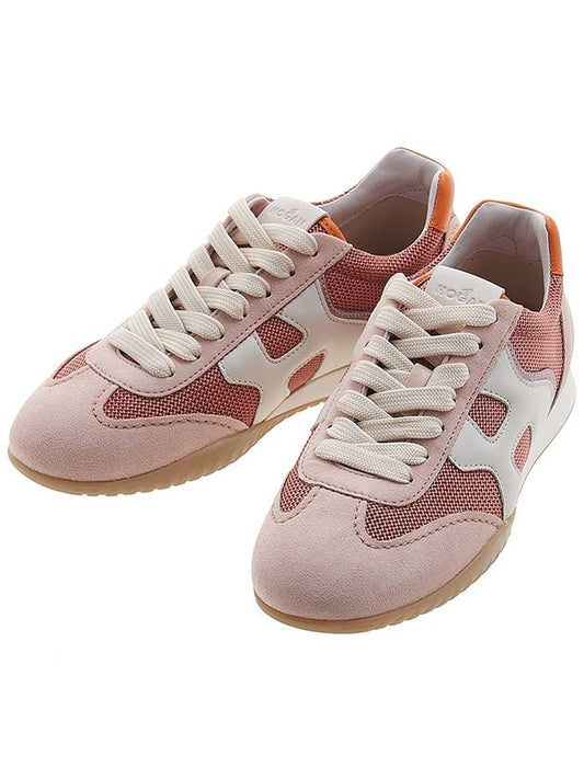 Women's OlympiaN Z Low Top Sneakers Pink - HOGAN - BALAAN.