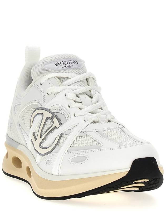 V Logo Low Top Sneakers White - VALENTINO - BALAAN 3