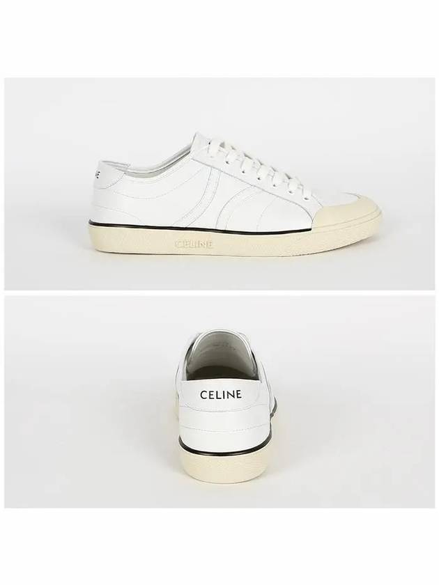 AS 01 Lace-Up Alan Calfskin Low-Top Sneakers Optic White - CELINE - BALAAN 4