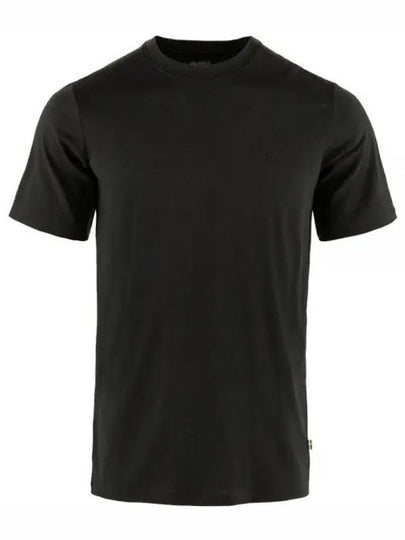 Men's Abisko Wool Short Sleeves T Shirt Black - FJALL RAVEN - BALAAN 2