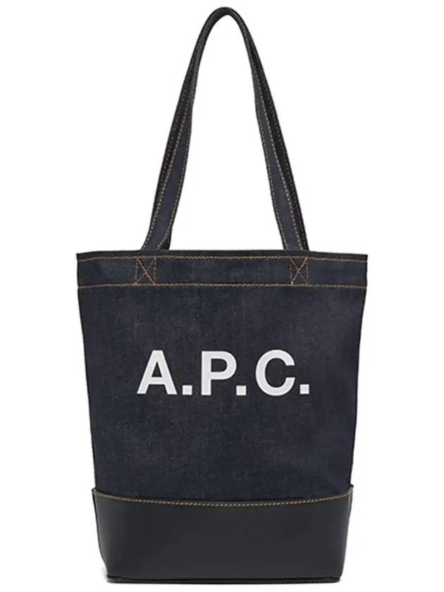 Logo Denim Axel Small Tote Bag Navy - A.P.C. - BALAAN 6