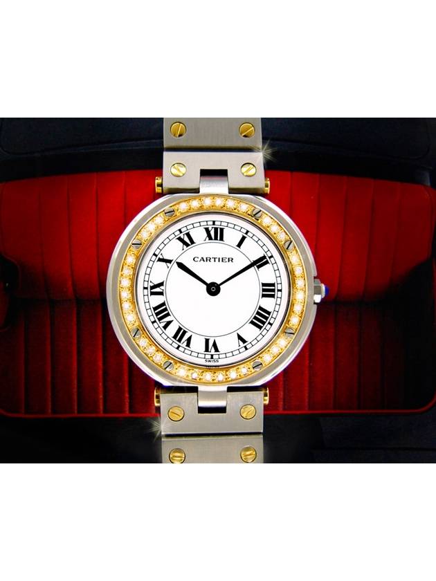 Santos Circular Women s Diamond Combi Watch - CARTIER - BALAAN 9