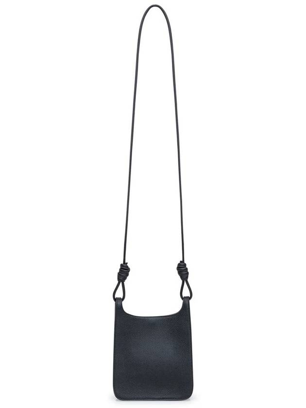 Himmel Hobo Embossed Logo Leather Cross Bag Black - MCM - BALAAN 5