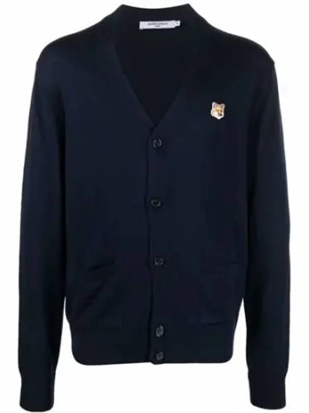 Fox Head Patch Classic Cardigan Navy - MAISON KITSUNE - BALAAN 2