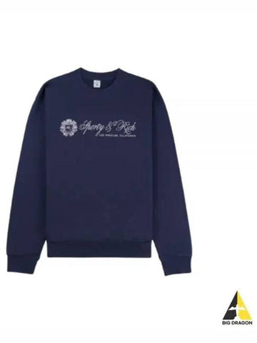 Regal Crewneck NavyWhite CRAW2353NA 31 Sweatshirt - SPORTY & RICH - BALAAN 1