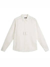 Slim Comfort Tencel Long Sleeve Shirt Cloud White - J.LINDEBERG - BALAAN 2