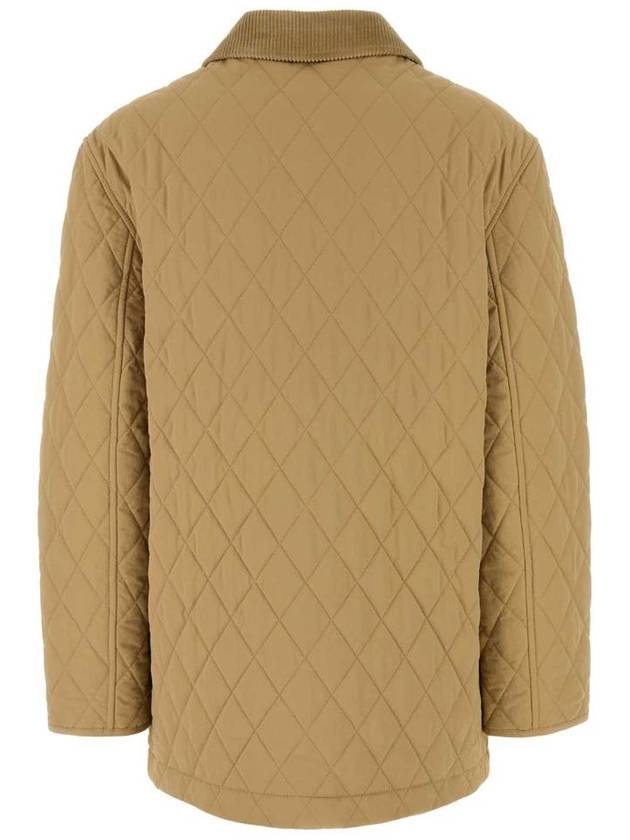 Barn Corduroy Collar Quilted Jacket Flax - BURBERRY - BALAAN 3