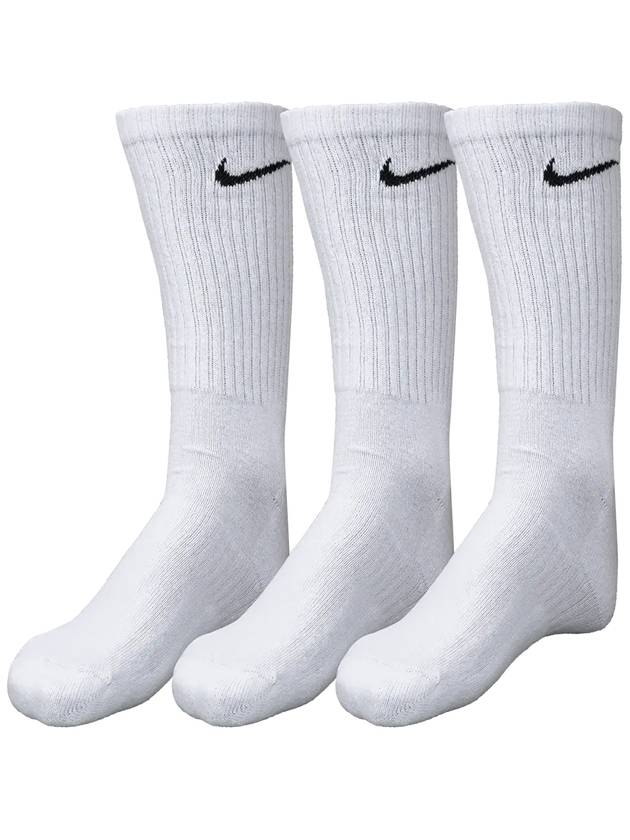 Everyday Cushioned Training Crew Socks 3 Pack White - NIKE - BALAAN 3