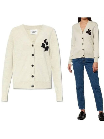 Karin logo cardigan light gray - ISABEL MARANT - BALAAN 2