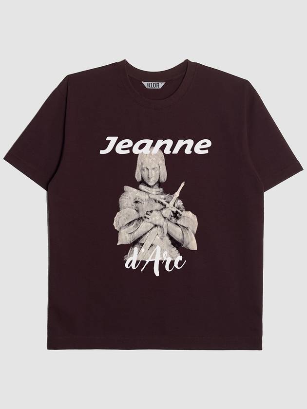 Jeanne d'Arc Graphic Short Sleeve T-Shirt Burgundy - KLOR - BALAAN 1