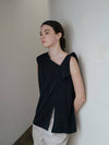 Black asymmetric blouse - YOUNESS - BALAAN 2