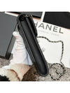 Silver chevron mini phone case cross bag black - CHANEL - BALAAN 4