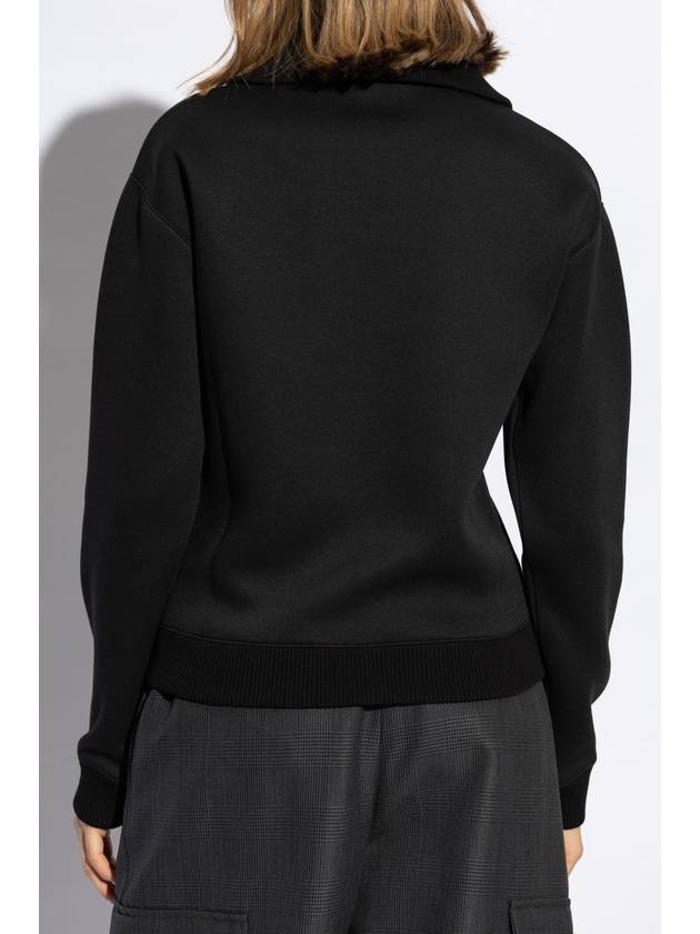 Alexander McQueen Sweatshirt With Logo, Women's, Black - ALEXANDER MCQUEEN - BALAAN 4