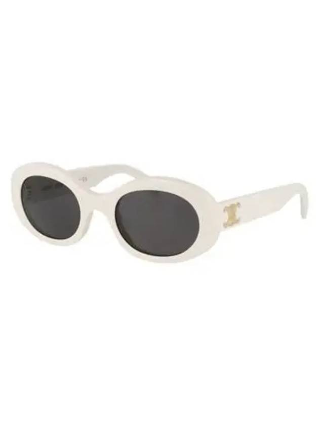 Eyewear Triomphe Logo Temple Sunglasses White - CELINE - BALAAN 3