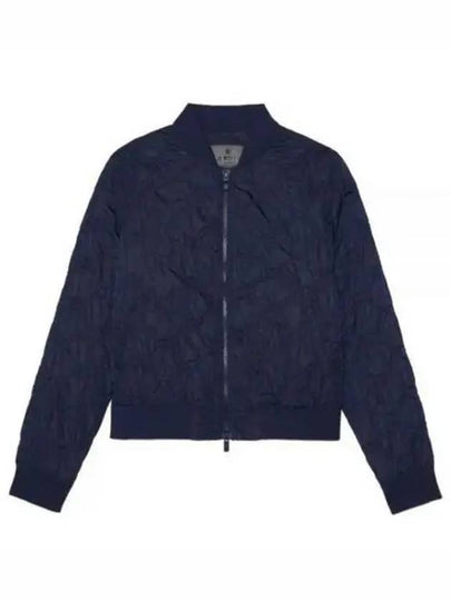 Women's Rib Collar Embossed Bomber Jacket Navy - G/FORE - BALAAN 2