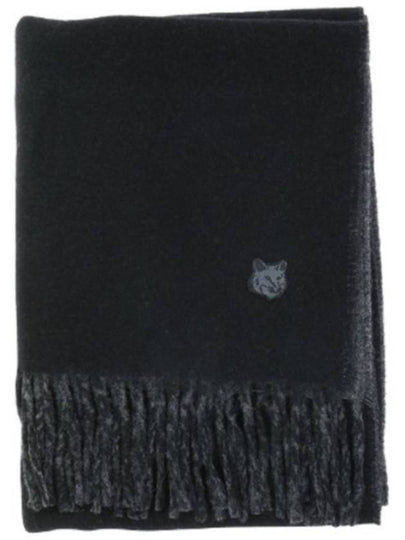 Bold Fox Head Patch Muffler Black Charcoal - MAISON KITSUNE - BALAAN 2