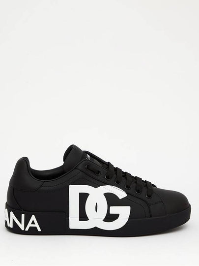 Saint Tropez Calfskin Sneakers Black - DOLCE&GABBANA - BALAAN 2