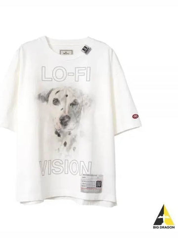 A12TS652 white dog print t shirt - MIHARA YASUHIRO - BALAAN 1