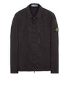 Wappen Patch Old Treatment Zip-Up Overshirt Black - STONE ISLAND - BALAAN 2