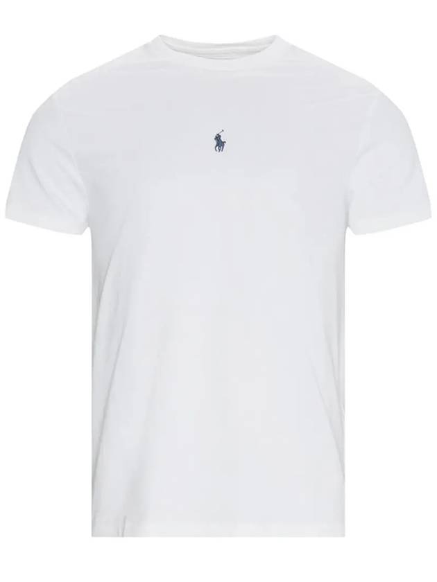 Men's Embroidered Central Pony Short Sleeve T-Shirt White - POLO RALPH LAUREN - BALAAN 3