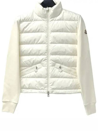 Women's Padding Zip-Up Sweatshirt White - MONCLER - BALAAN 2