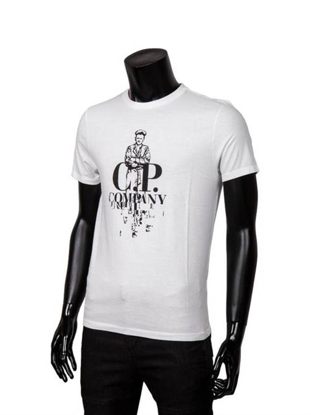 02CMTS177A 003568W 100 Men’s Round Neck Short Sleeve TShirt - CP COMPANY - BALAAN 3