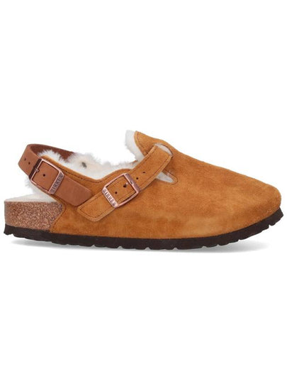 Tokio Shearling Suede Sandals Brown - BIRKENSTOCK - BALAAN 2