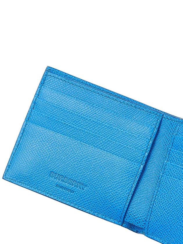 TB Logo Bifold Grainy Leather Half Wallet Vivid Blue - BURBERRY - BALAAN 9