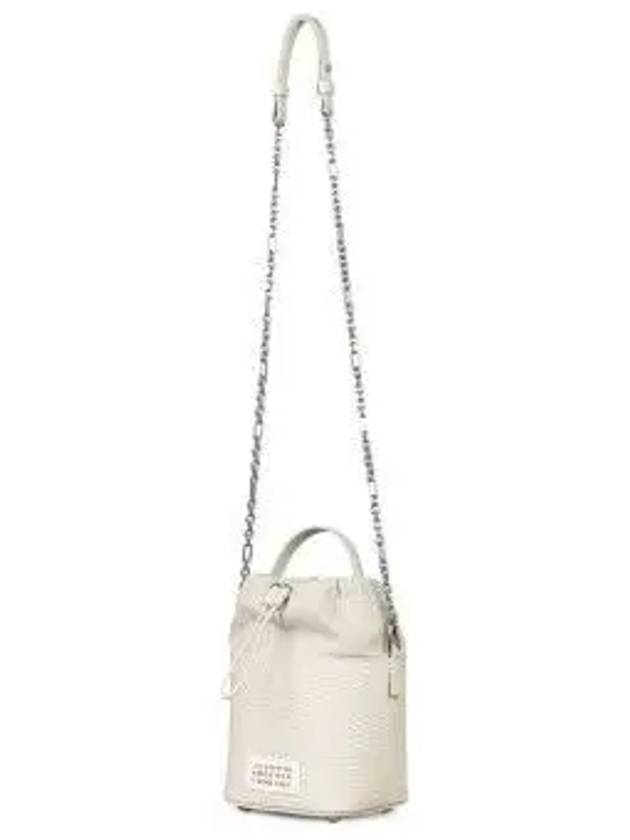 5AC Number Logo Texture Leather Bucket Bag Grey - MAISON MARGIELA - BALAAN 4