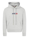Embroidered Iconic Logo Cotton Hoodie Grey - AUTRY - BALAAN 1