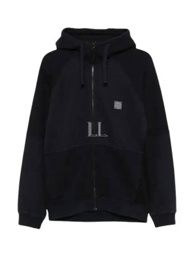 Logo Patch Hooded Jacket Black - STONE ISLAND - BALAAN 2