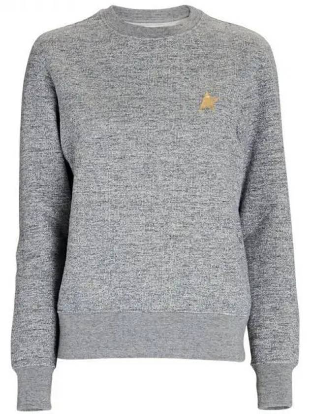 Women's Gold Star Athena Sweatshirt Melange Grey - GOLDEN GOOSE - BALAAN 2