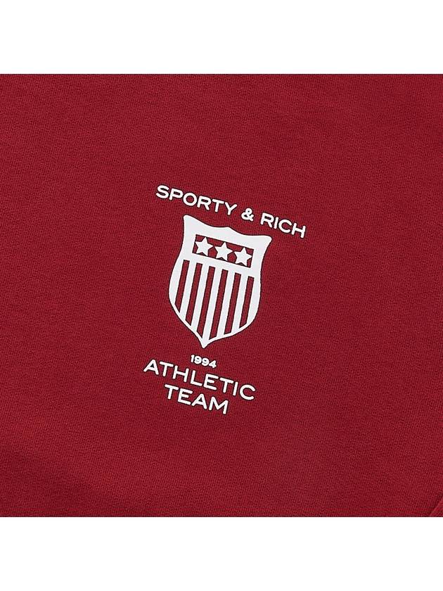 Athletic team sweatshirt ATHLETIC TEAM CREWNECK RUBY WHITE - SPORTY & RICH - BALAAN 7