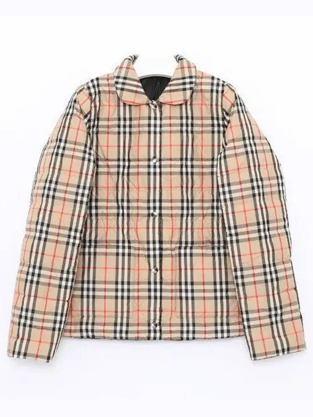 Kids Vintage Check Reversible Jacket Black Beige - BURBERRY - BALAAN 2