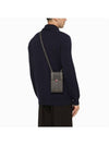 Men's Diagonal Peple Grain Strap Cross Phone Case Dark Gray - THOM BROWNE - BALAAN 7