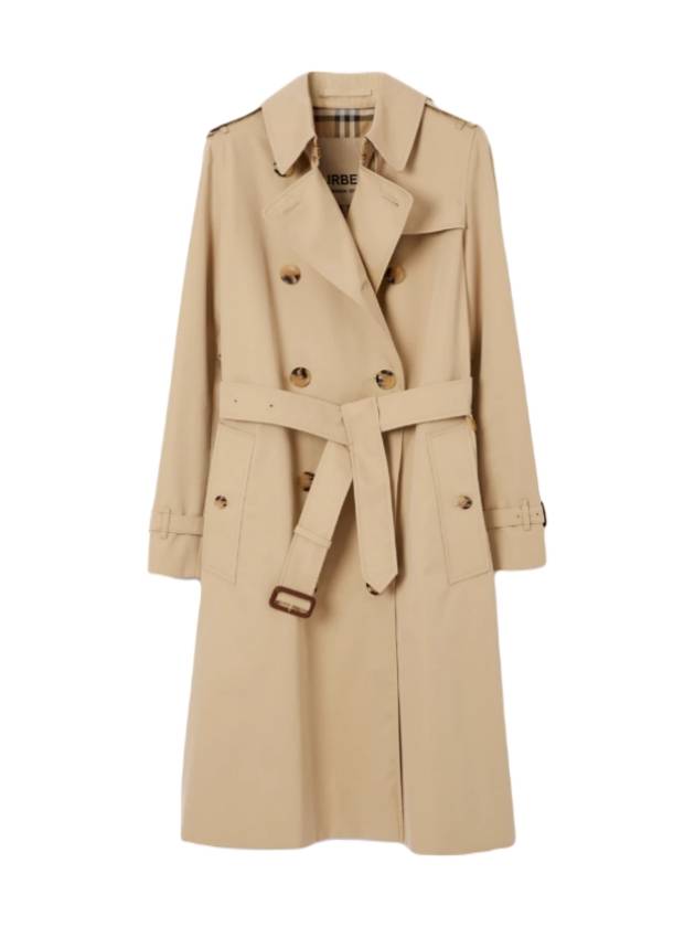 Kensington Heritage Cotton Trench Double Coat Beige - BURBERRY - BALAAN 2