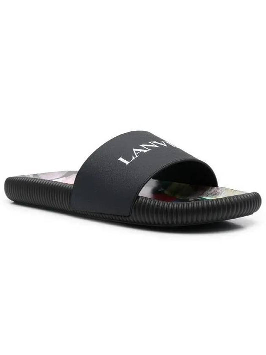 Lanvin Arpege Arpege Logo Slippers Black - GALLERY DEPT. - BALAAN.