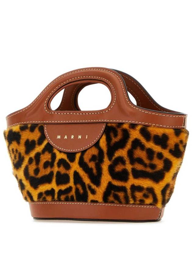 Leopard Ramper Tote Bag Brown - MARNI - BALAAN 3