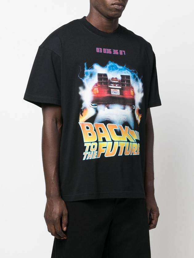 Back To The Future Graphic Short Sleeve T-Shirt Black - VETEMENTS - BALAAN 9