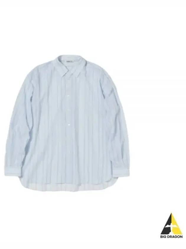 HARD TWIST FINX ORGANDY STRIPE SHIRT LIGHT BLUE A24SS01OS striped - AURALEE - BALAAN 1