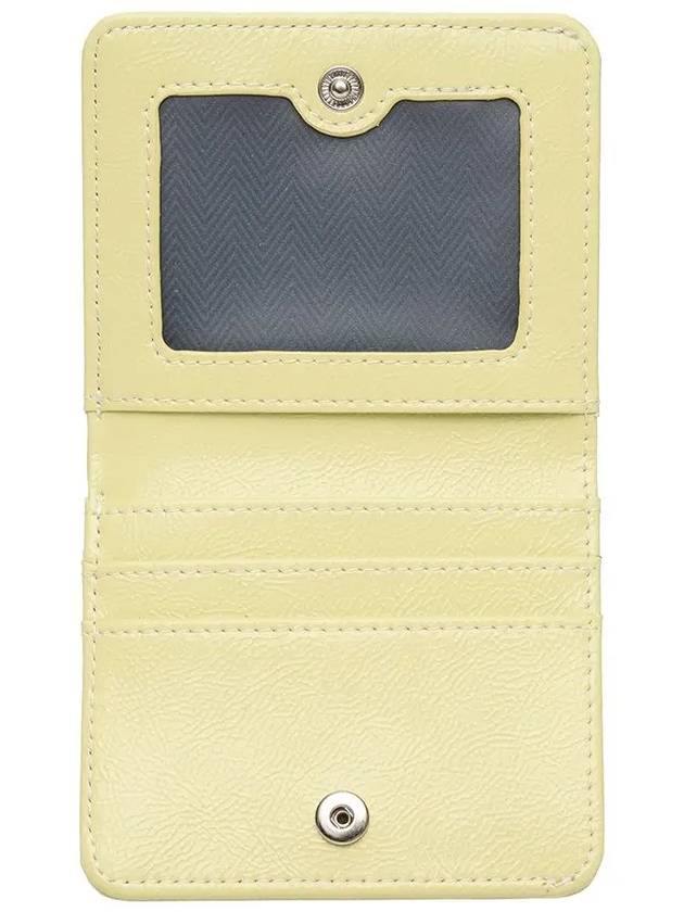 Daisy Photo Slot Half Wallet Banknote Card Pale Lemon - LE MASQUE - BALAAN 3